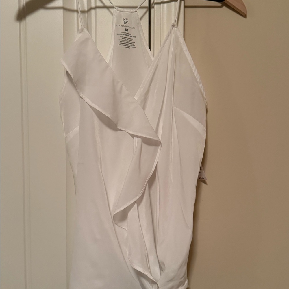 New York & Company White Sleeveless Top NWT